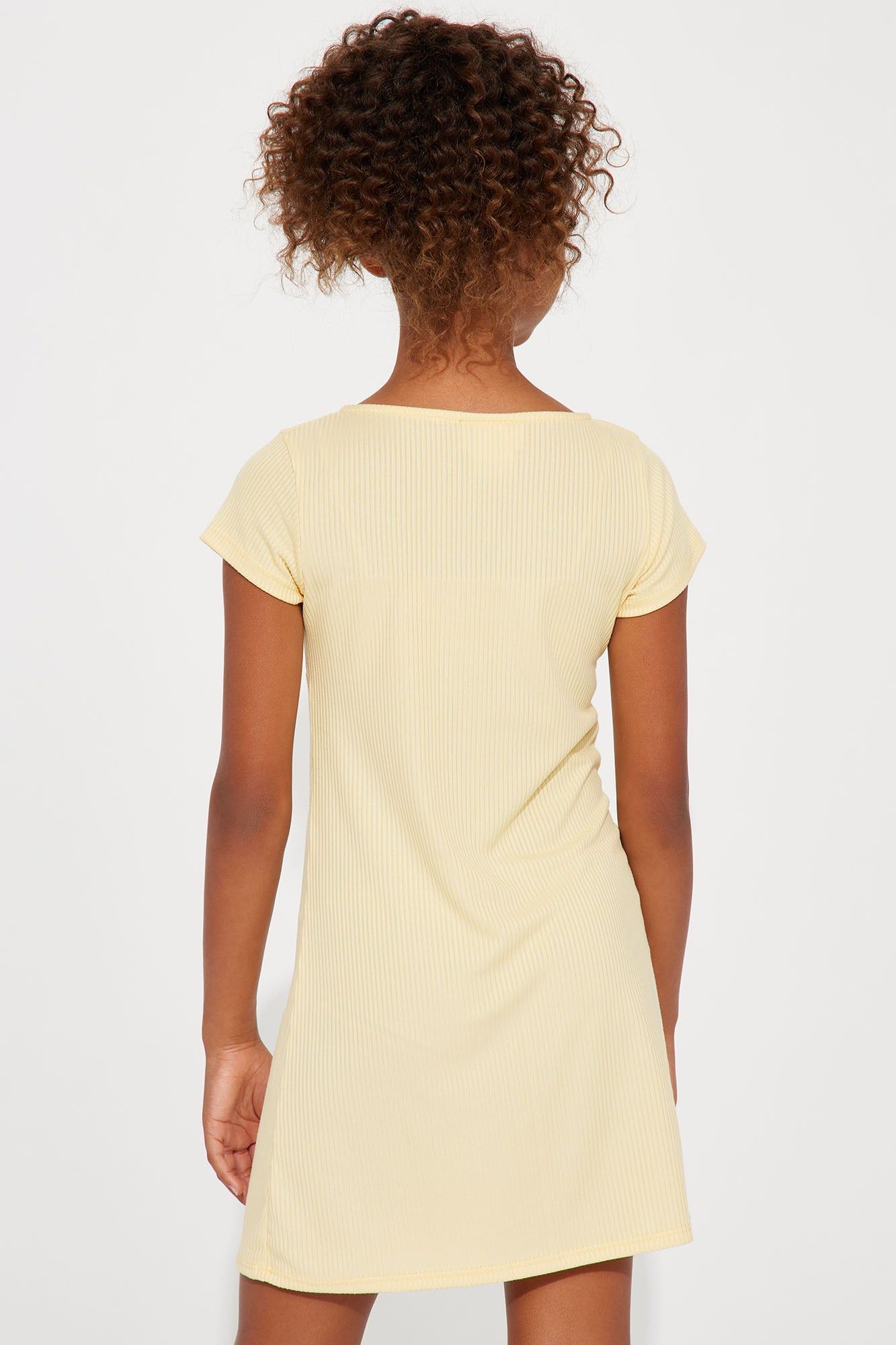 Mini Buttercup Ribbed Knit Dress - Yellow sold by Fashion Nova product image thumbnail 4