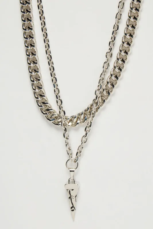 Compete To Win Necklace Set - Silver made by Fashion Nova