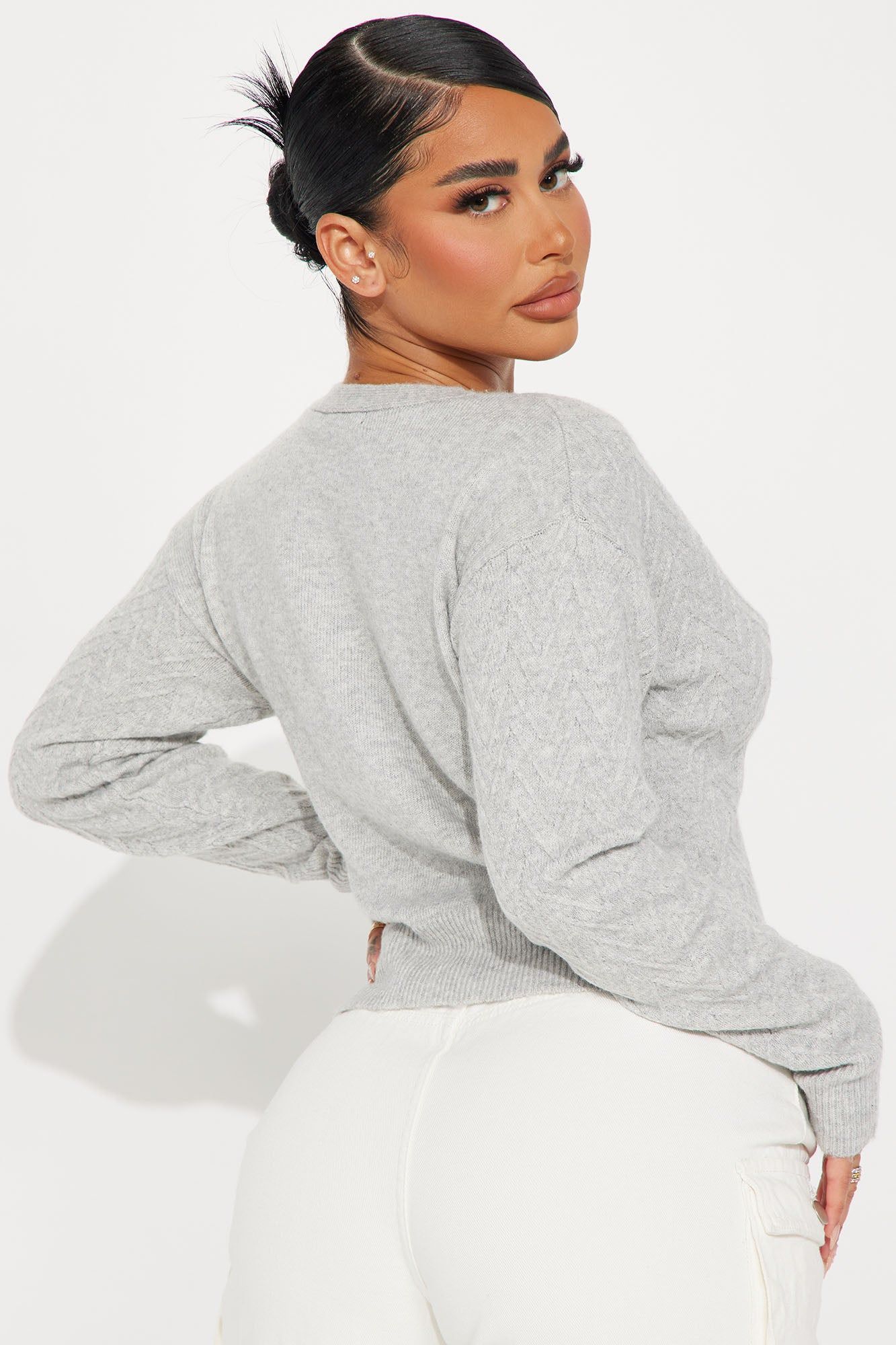 Caley Cardigan - Heather Grey sold by Fashion Nova product image thumbnail 3
