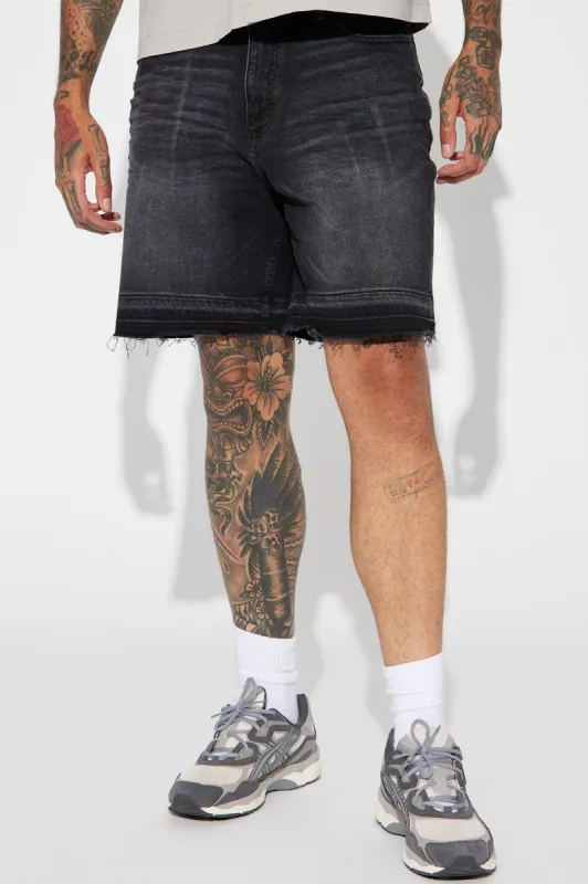 My Idea Relaxed Denim Shorts - Black Wash sold by Fashion Nova