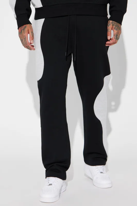 Tyson Opposite Forces Straight Sweatpants - Black/Grey sold by Fashion Nova