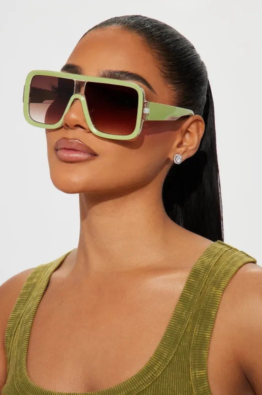 Kepp Looking Forward Sunglasses - Green sold by Fashion Nova