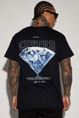 Luxury Shine Short Sleeve Tee - Black sold by Fashion Nova