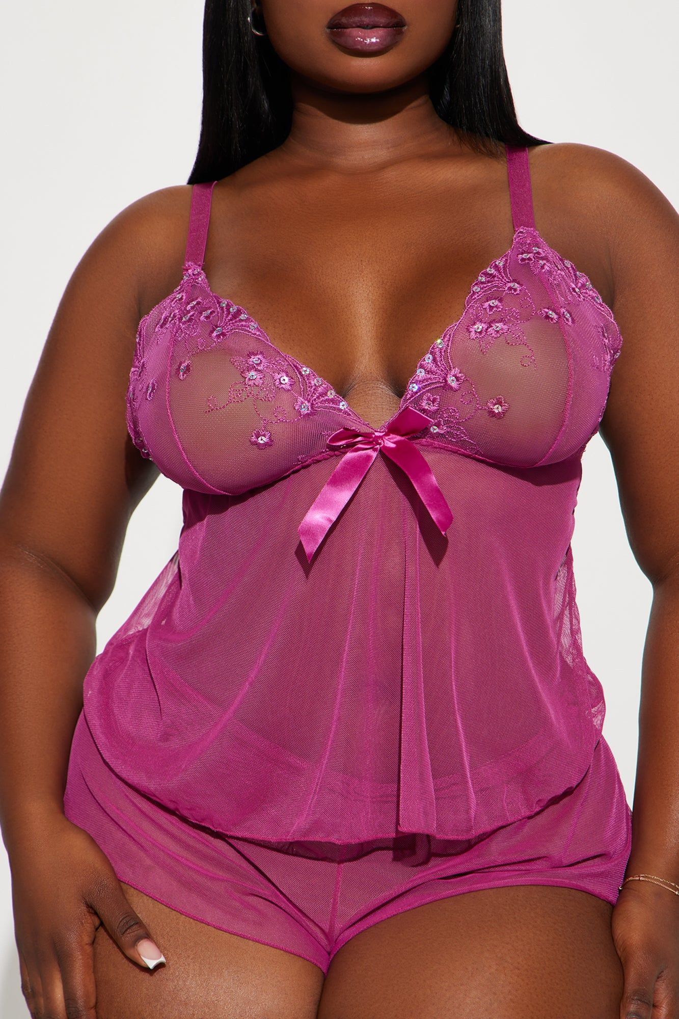 Late Night Obsession Cami 2 Piece Set - Fuchsia sold by Fashion Nova product image thumbnail 2