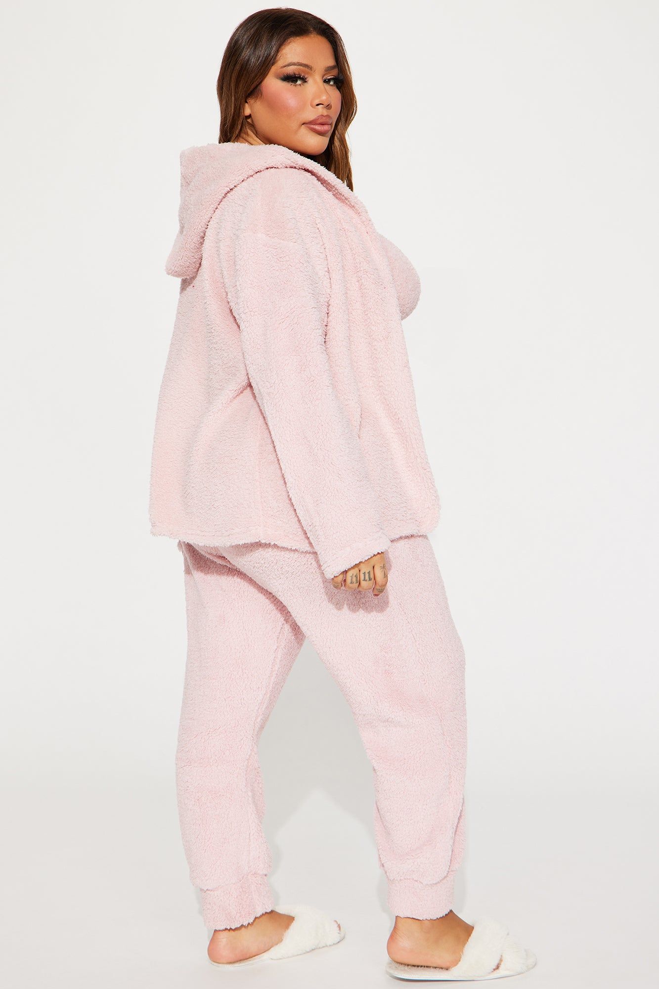 Warm Hugs Sherpa PJ Pant Set - Pink sold by Fashion Nova product image thumbnail 3