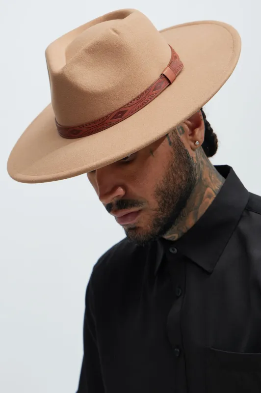 Asher Full Brim Hat - Tan sold by Fashion Nova
