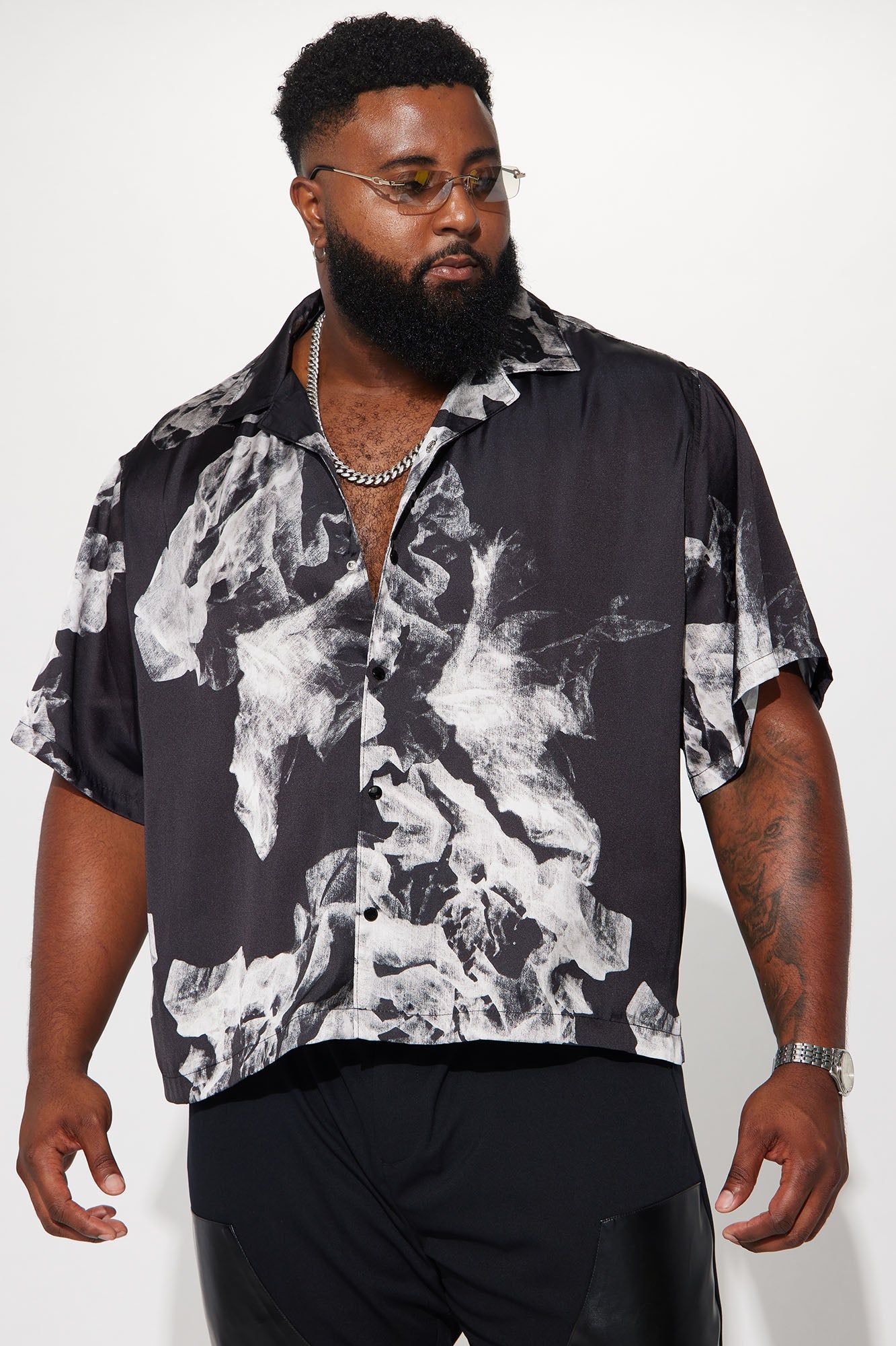 Vermont Button Up Shirt - Black/combo sold by Fashion Nova product image thumbnail 2