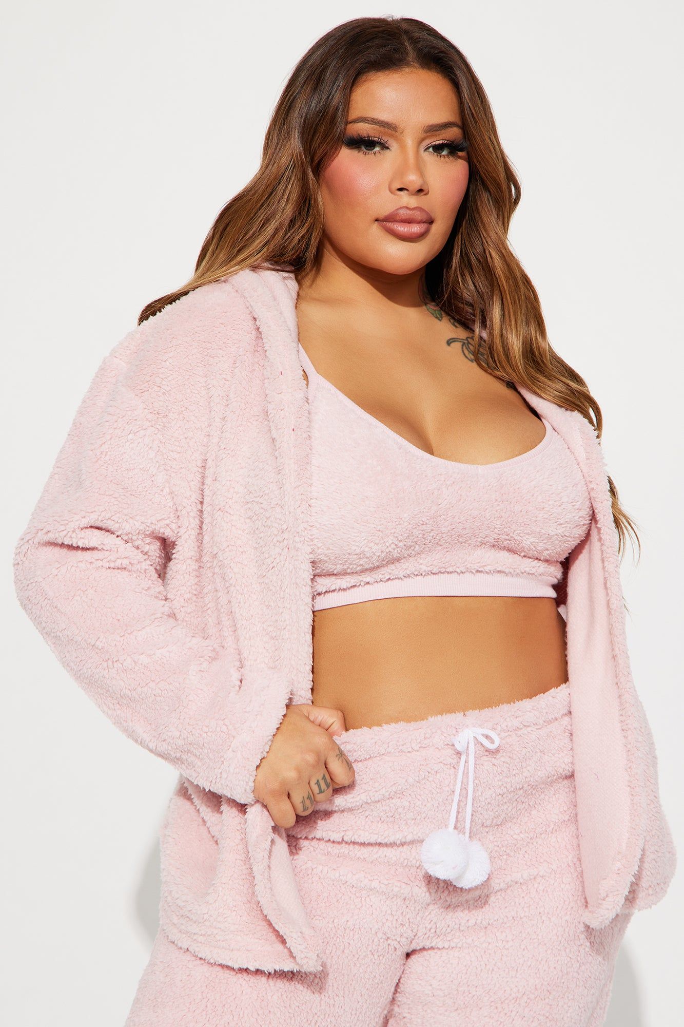 Warm Hugs Sherpa PJ Pant Set - Pink sold by Fashion Nova product image thumbnail 2