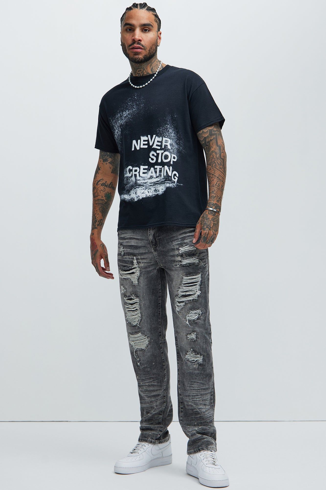 Never Stop Creating Short Sleeve Tee - Black sold by Fashion Nova product image thumbnail 2