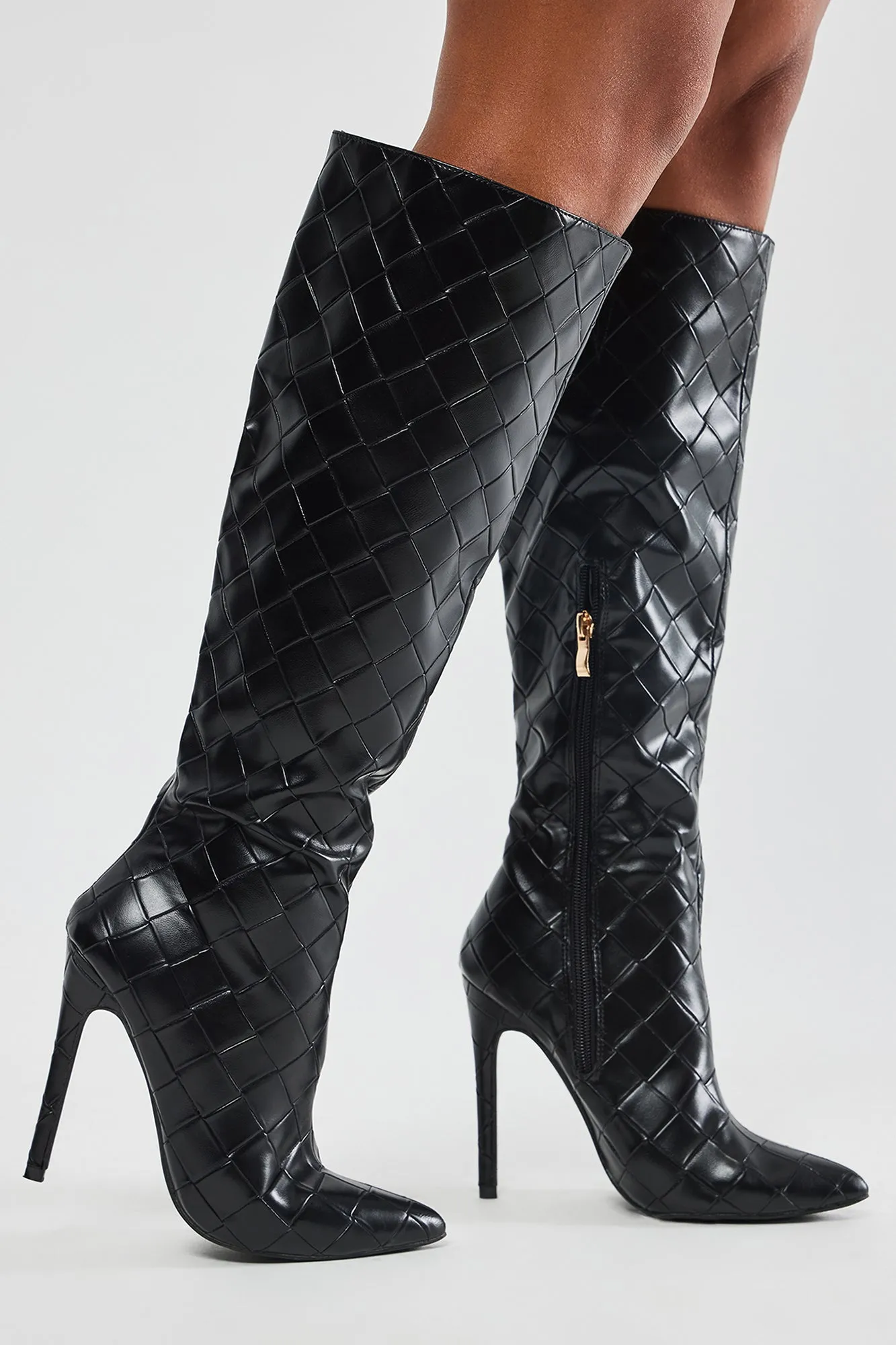 Can't Handle Me Knee High Boots - Black sold by Fashion Nova product image thumbnail 4