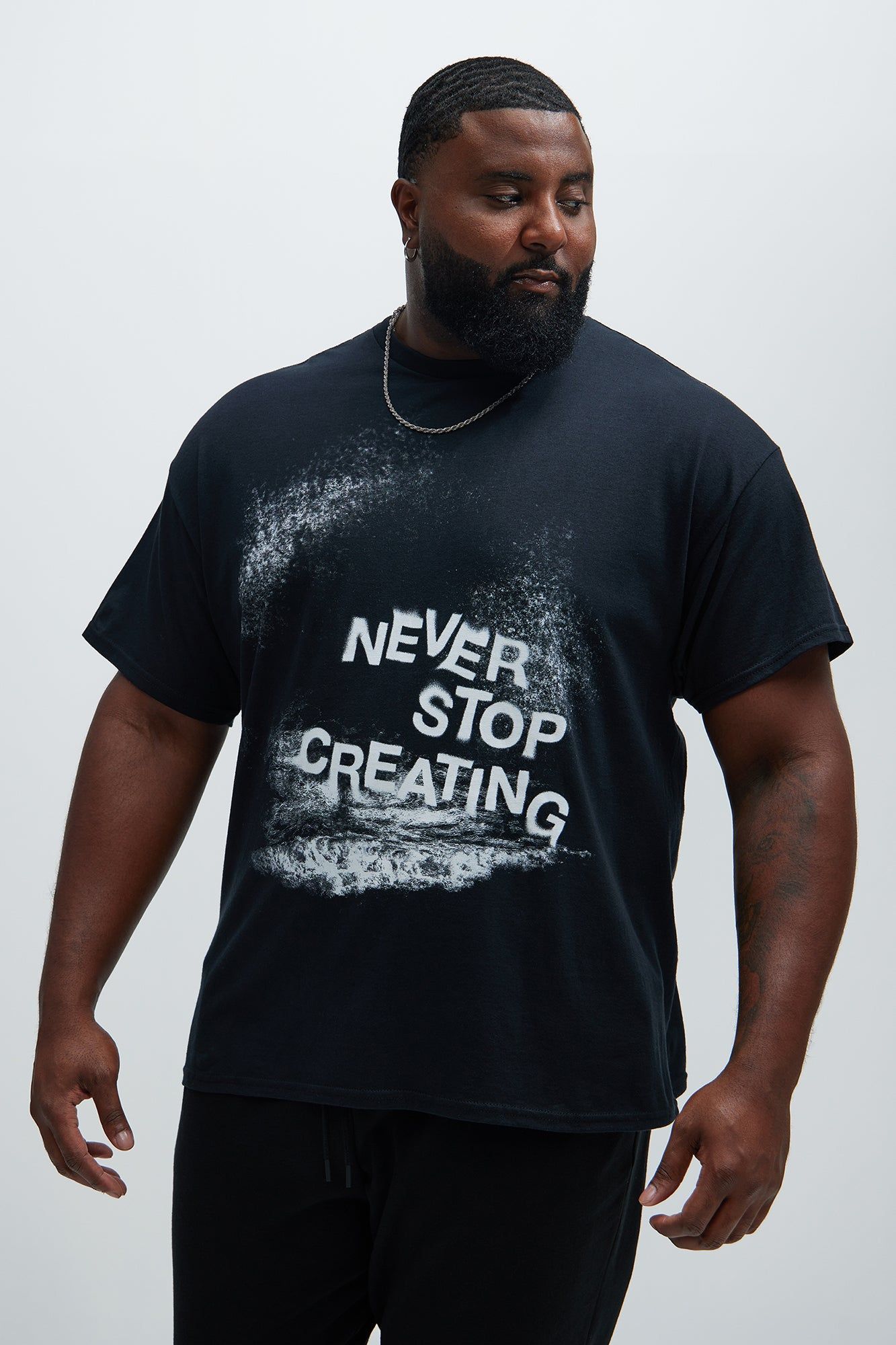 Never Stop Creating Short Sleeve Tee - Black sold by Fashion Nova product image thumbnail 4
