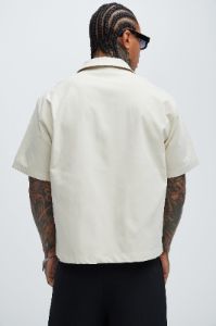 Alban Embroidery Shirt - Off White sold by Fashion Nova