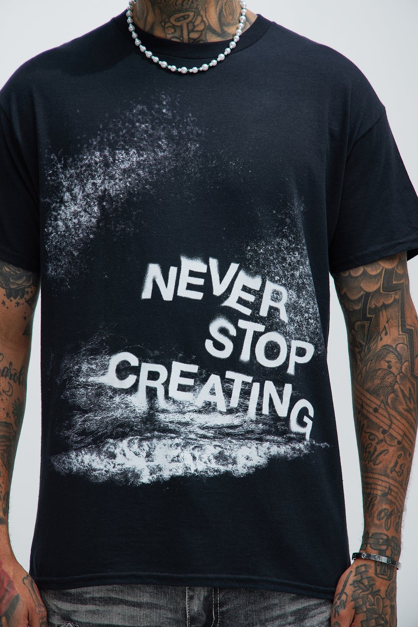 Never Stop Creating Short Sleeve Tee - Black sold by Fashion Nova product image thumbnail 3