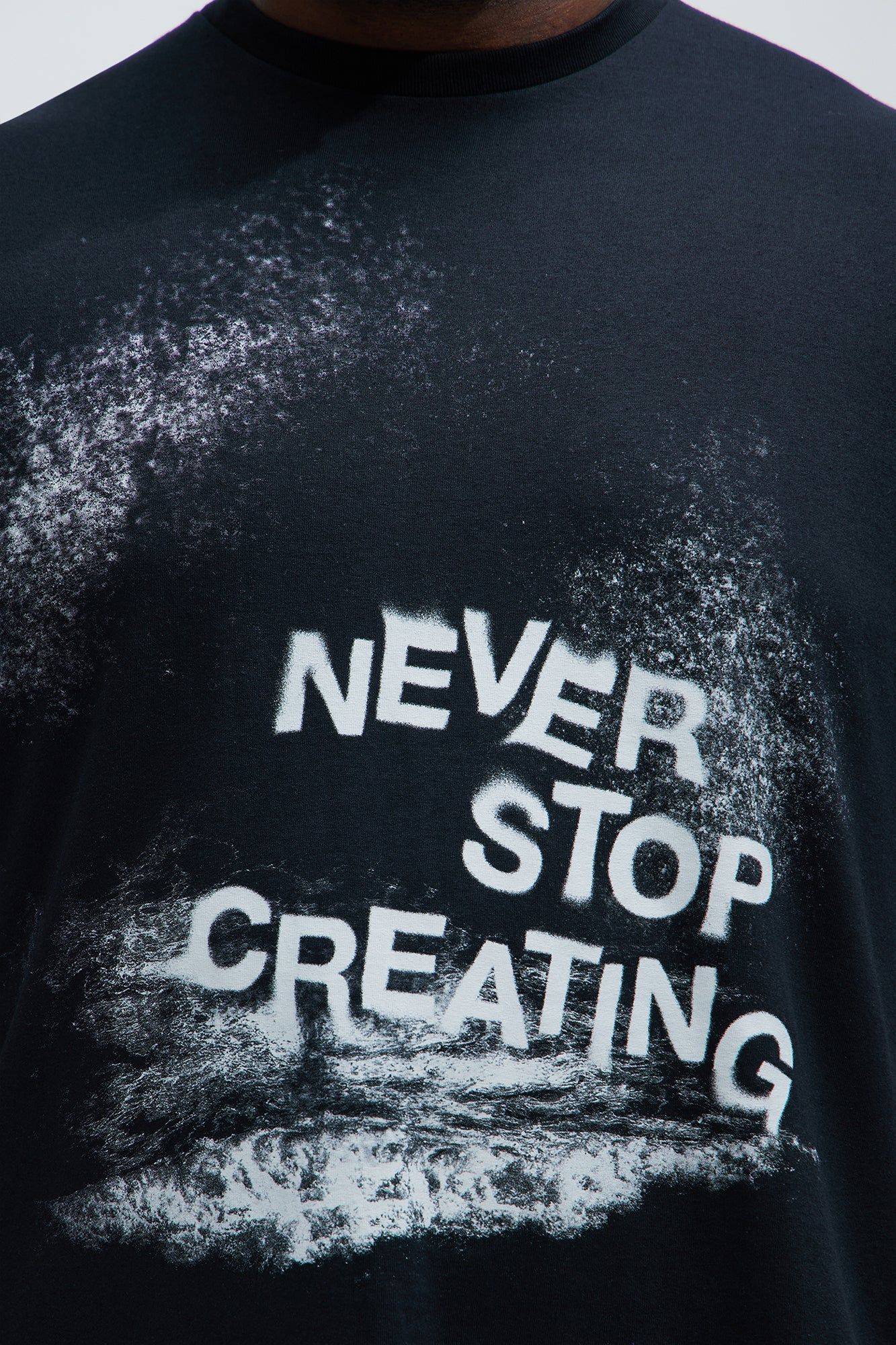 Never Stop Creating Short Sleeve Tee - Black sold by Fashion Nova product image thumbnail 5