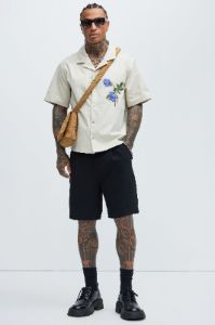 Alban Embroidery Shirt - Off White sold by Fashion Nova