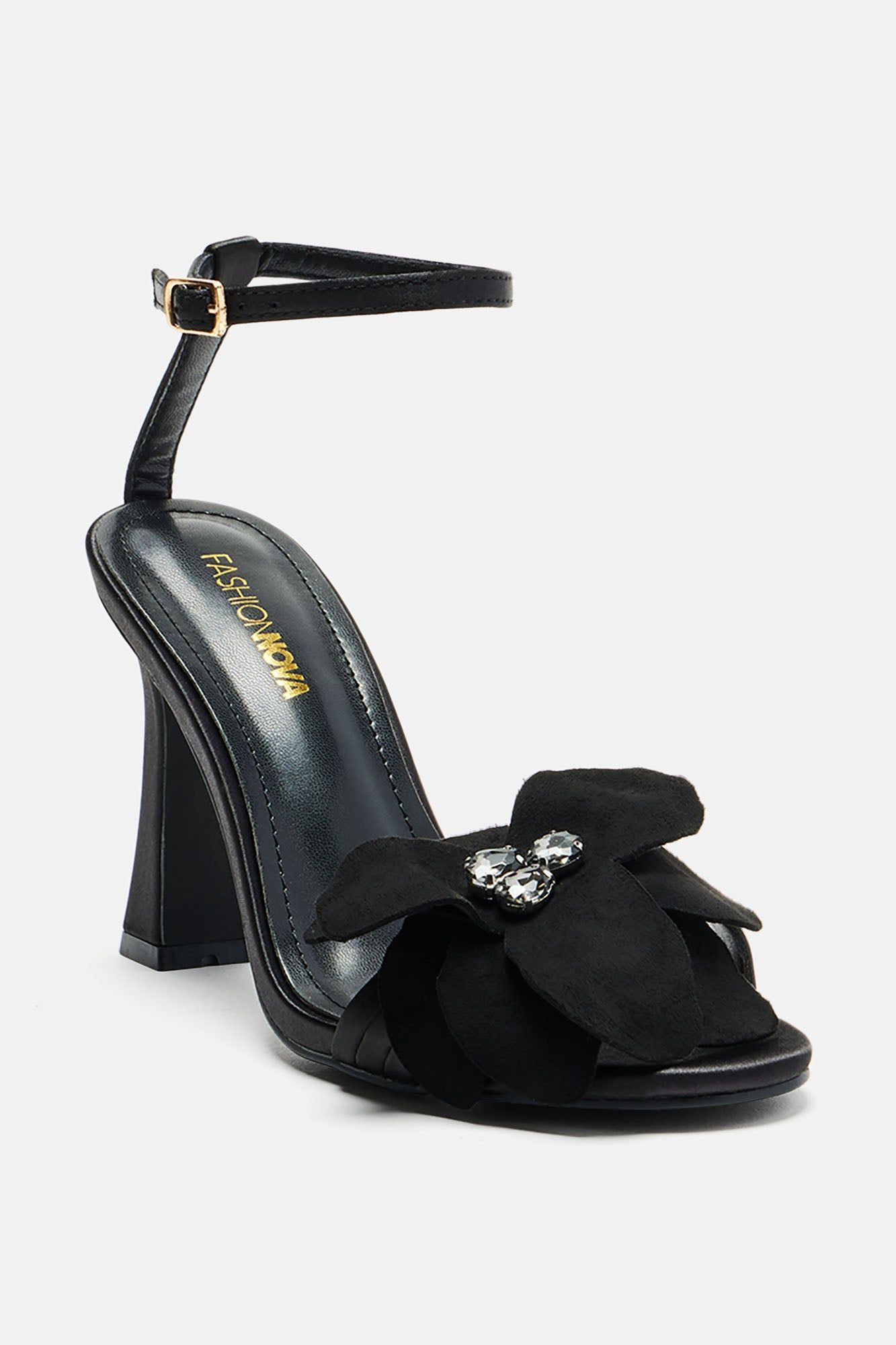 Blossoming For You Heeled Sandals - Black sold by Fashion Nova product image thumbnail 3