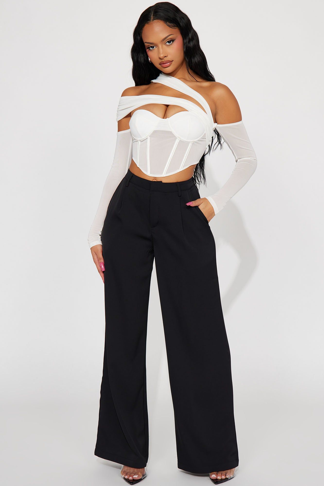 On Time Trouser Pant - Black sold by Fashion Nova