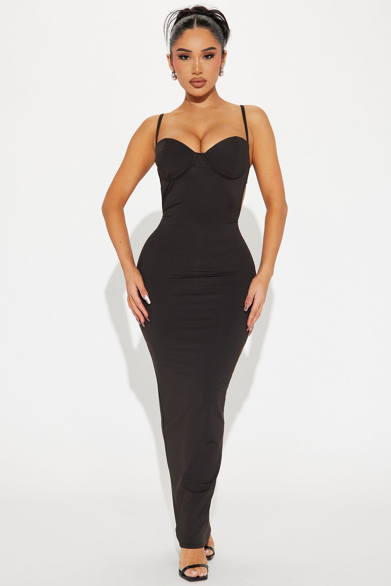 Cassandra Cut Out Maxi Dress - Black sold by Fashion Nova