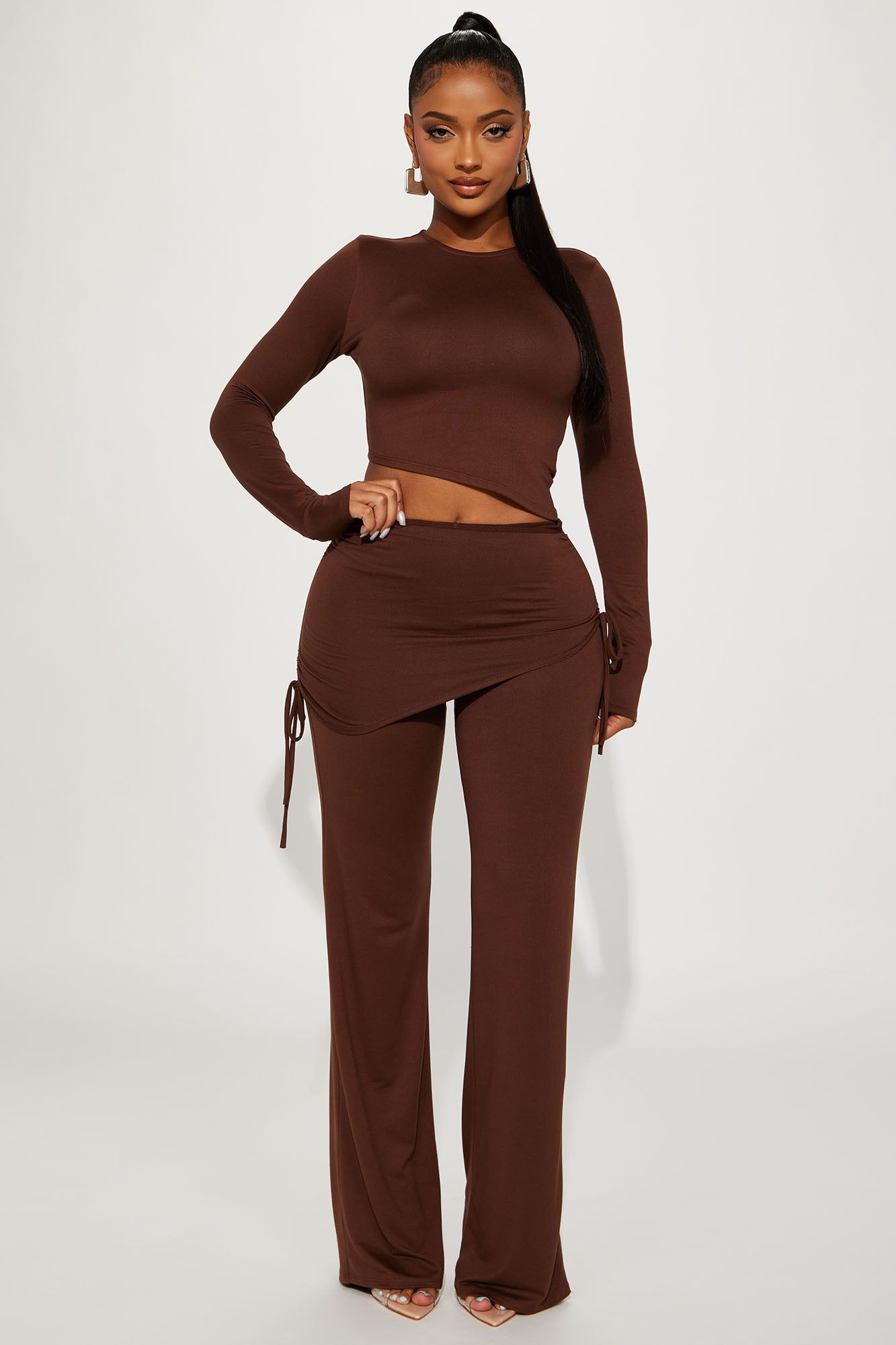 All Or Nothing Pant Set - Brown sold by Fashion Nova