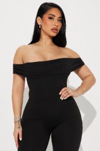 Anything You Want Double Lined Jumpsuit  - Black sold by Fashion Nova