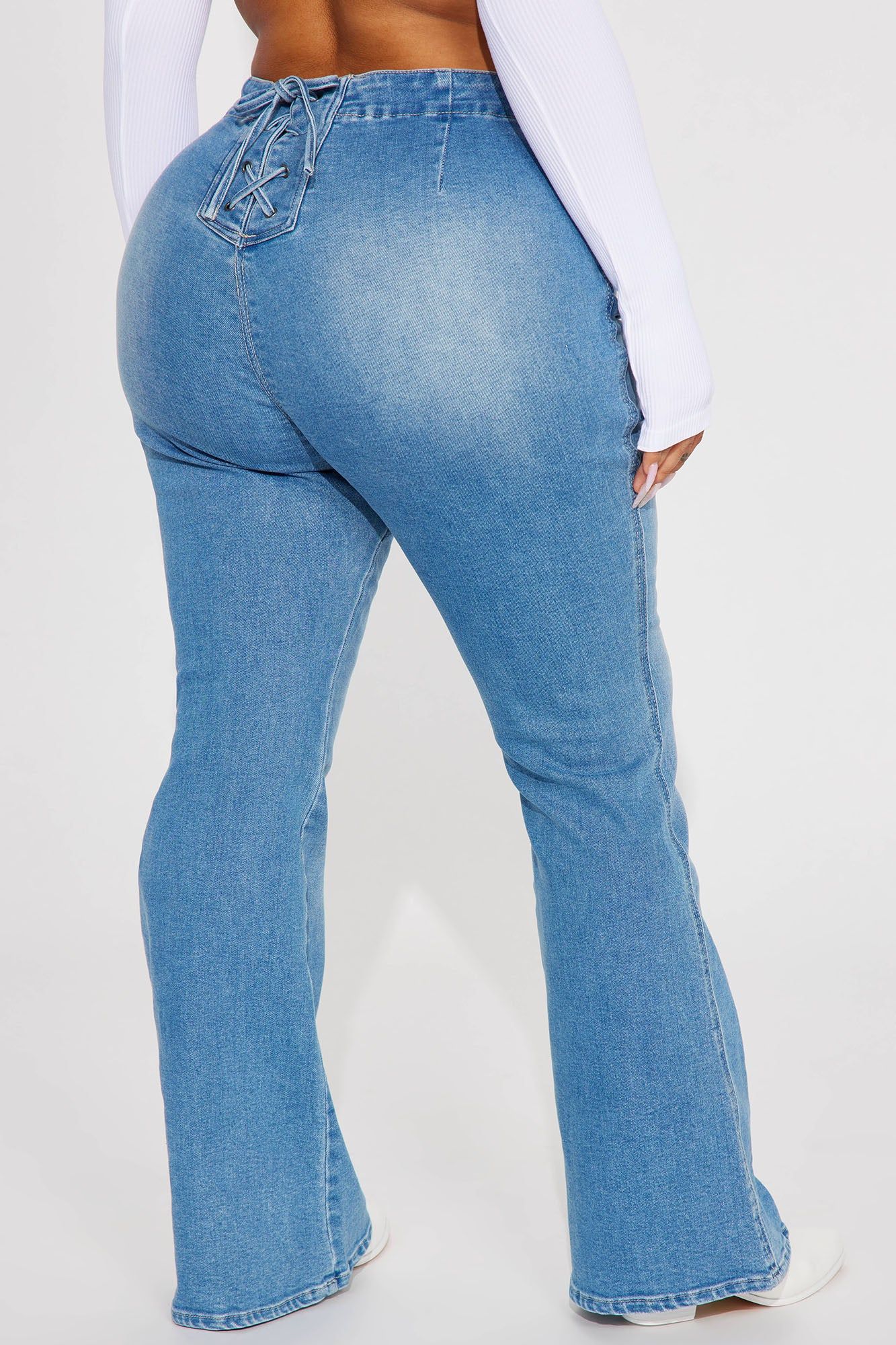 Houston Lace Up Bootcut Jean - Medium Wash sold by Fashion Nova product image thumbnail 9