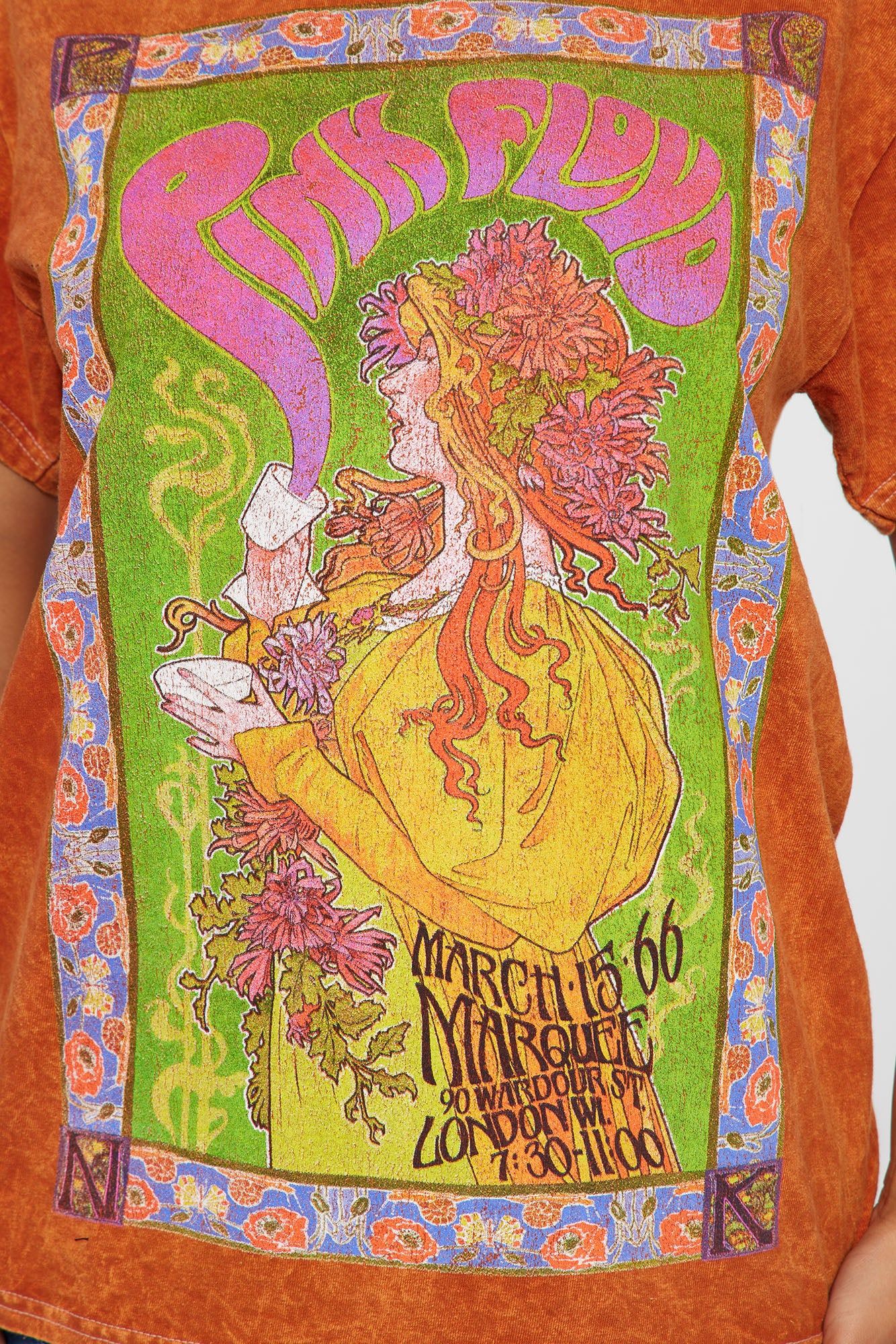 Pink Floyd 1966 Washed Tshirt - Rust sold by Fashion Nova product image thumbnail 3