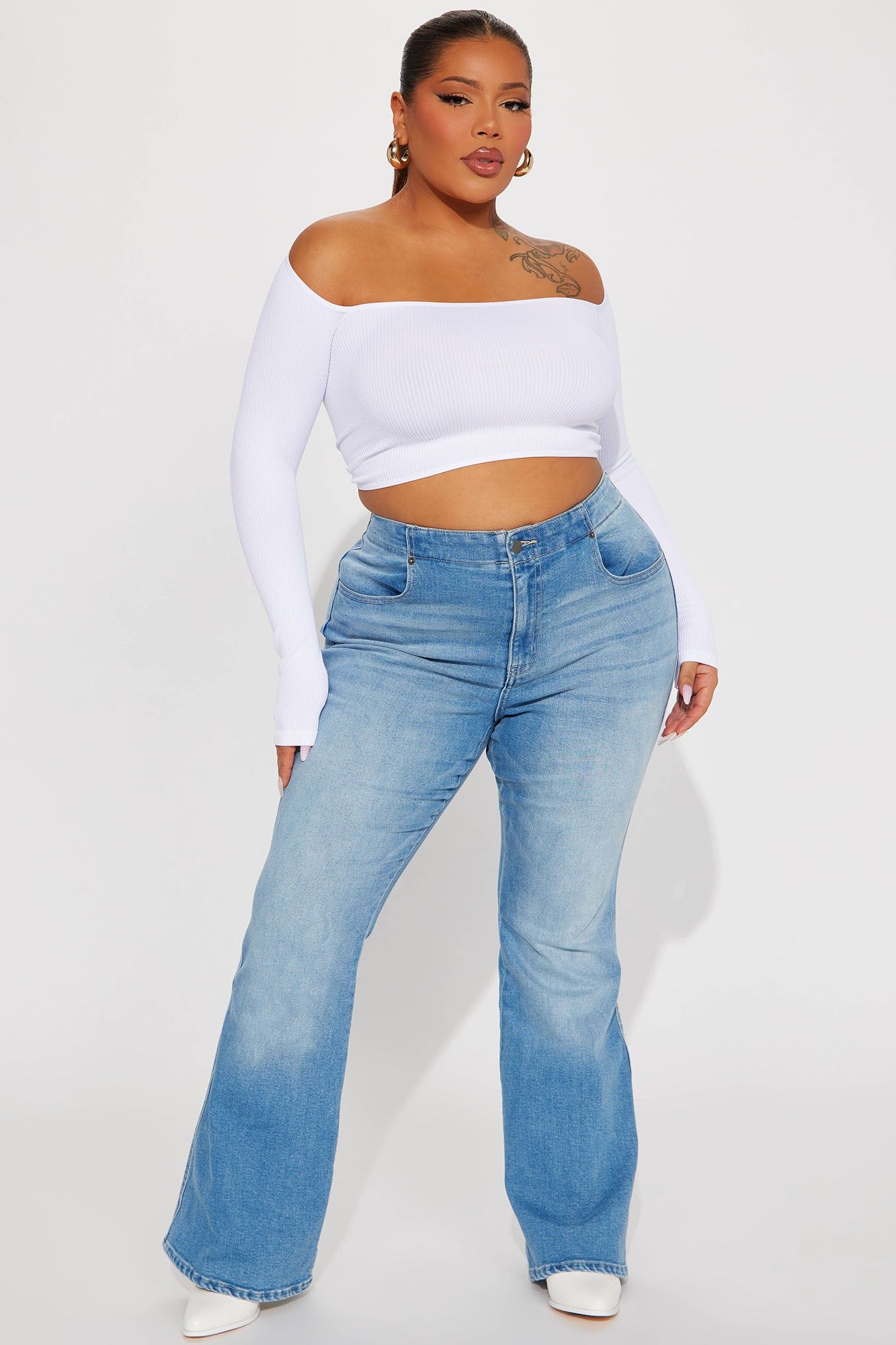 Houston Lace Up Bootcut Jean - Medium Wash sold by Fashion Nova product image thumbnail 5