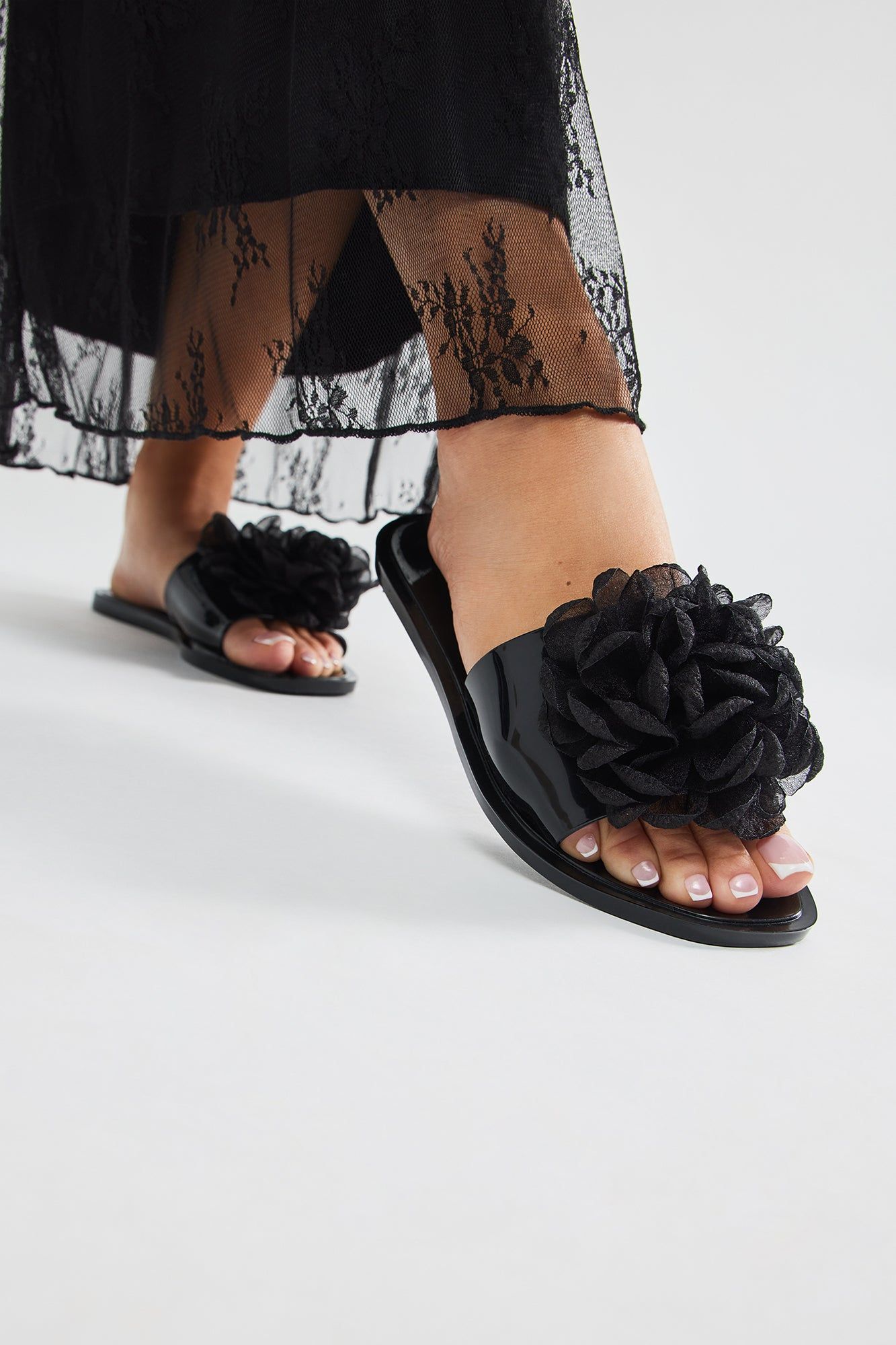 Pretty Lovely Floral Sandals - Black sold by Fashion Nova product image thumbnail 2