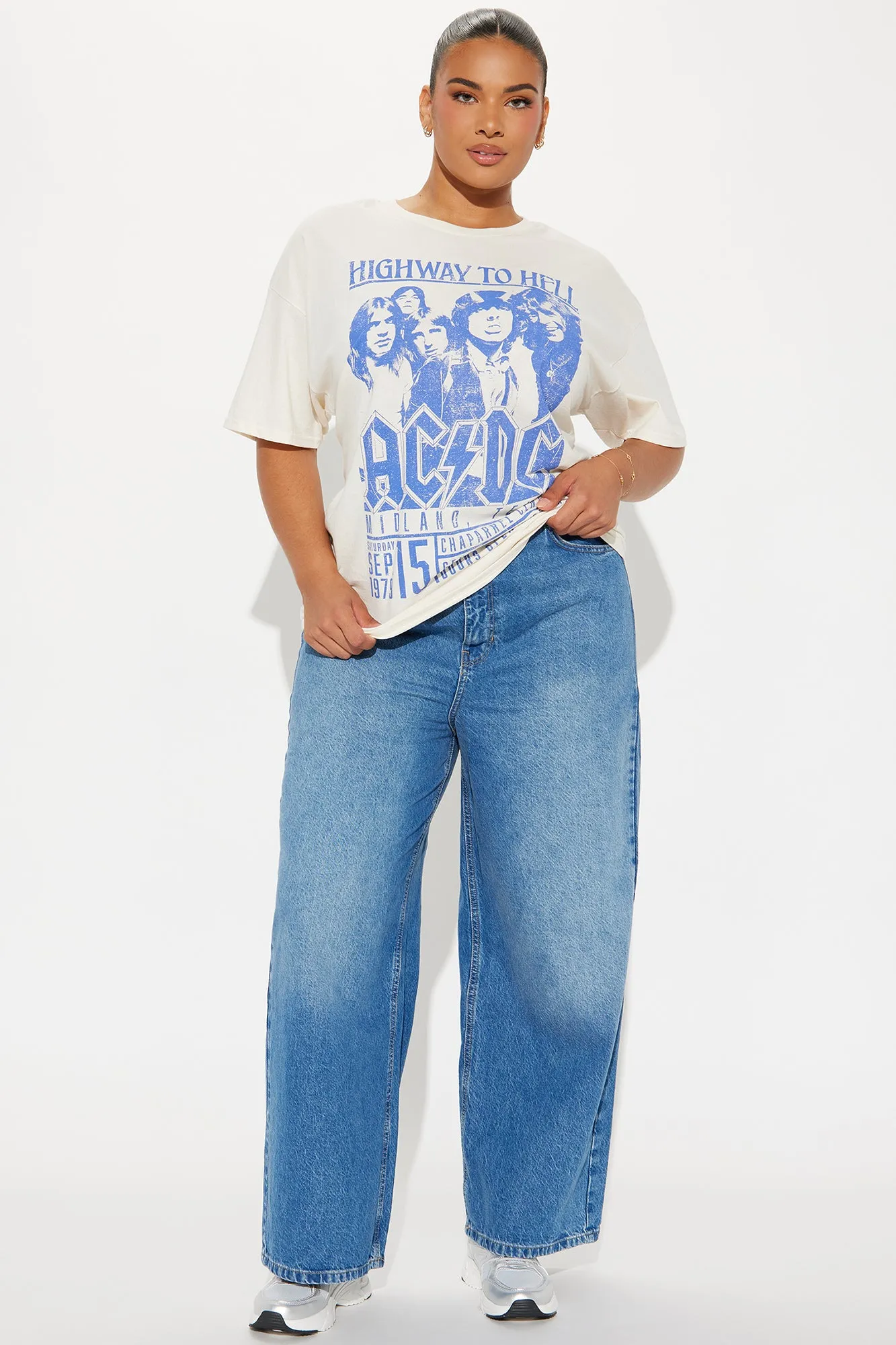 ACDC Highway To Hell Tour Tee - Cream sold by Fashion Nova product image thumbnail 4