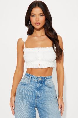 Melody Tank Top - White sold by Fashion Nova