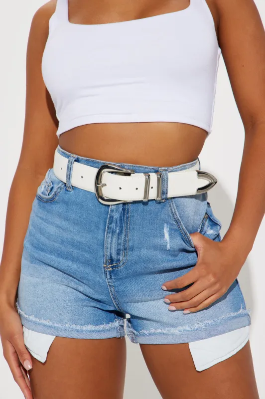 Western Stage Belt - White sold by Fashion Nova