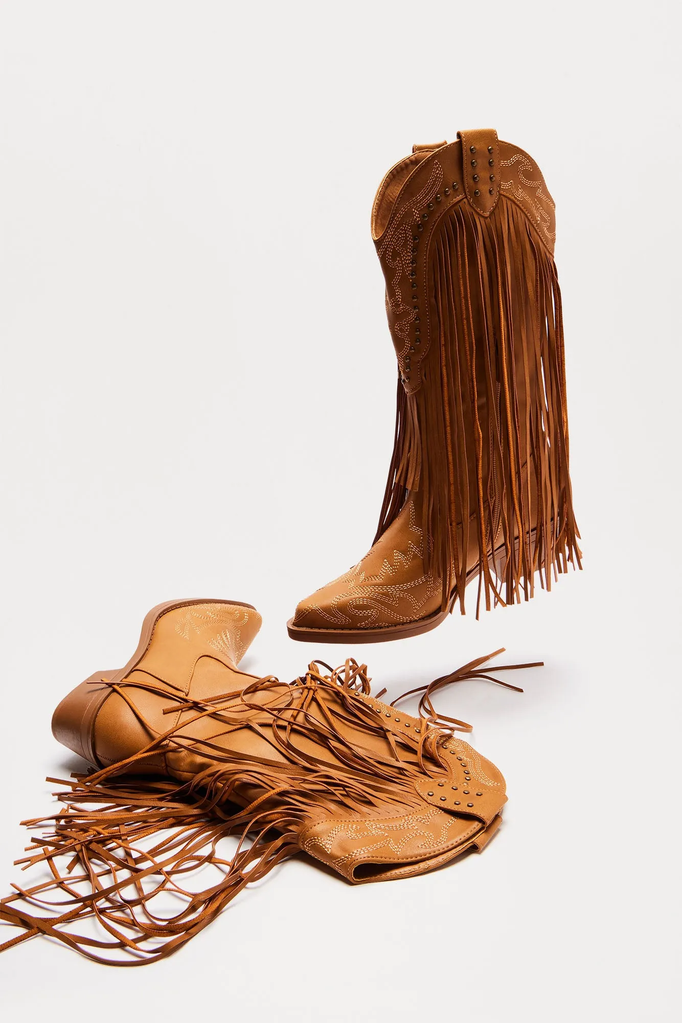 Southern Charm Cowboy Boots - Tan sold by Fashion Nova product image thumbnail 2