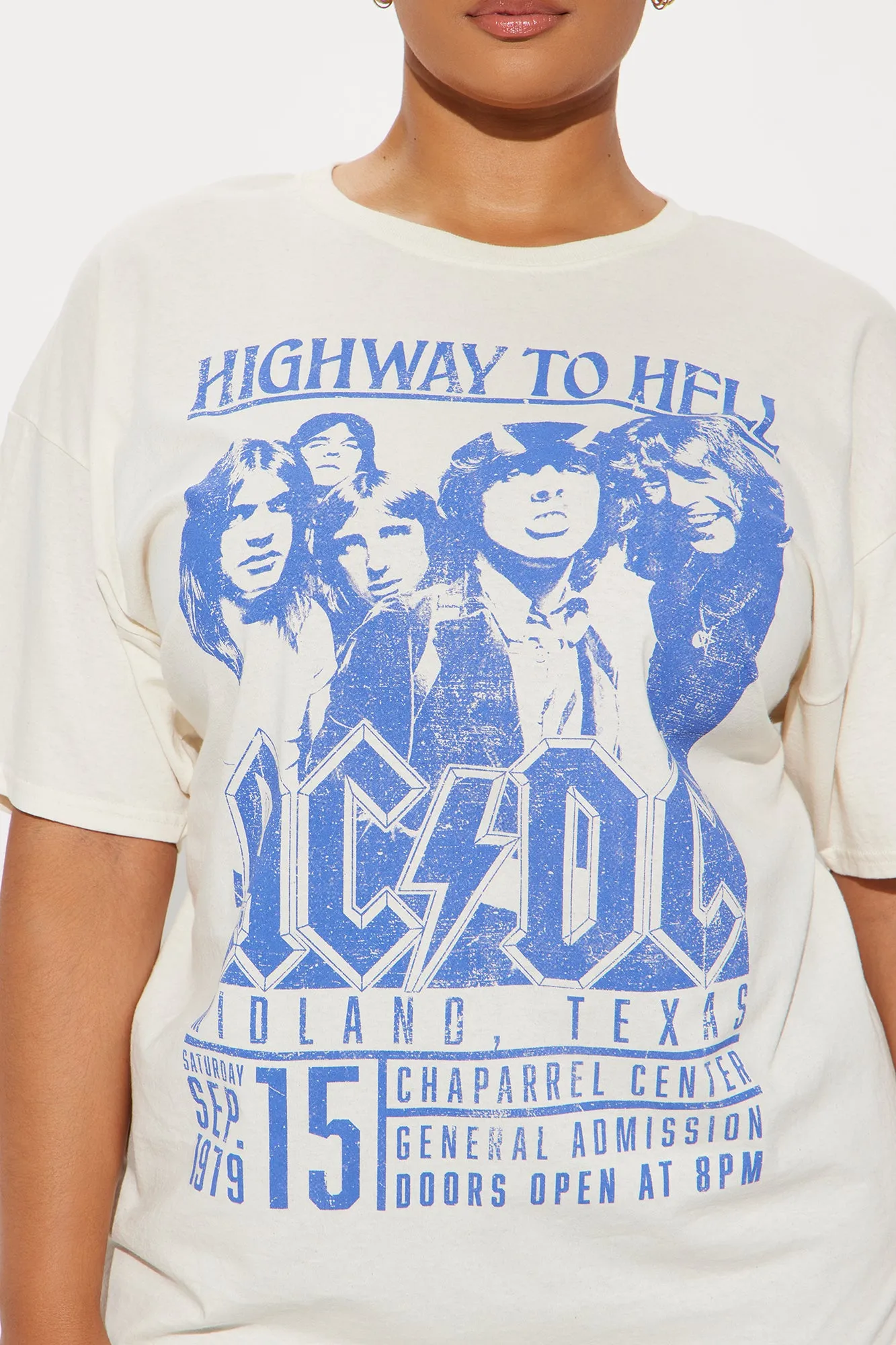 ACDC Highway To Hell Tour Tee - Cream sold by Fashion Nova product image thumbnail 5