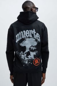 Muerte Grunge Hoodie - Black sold by Fashion Nova