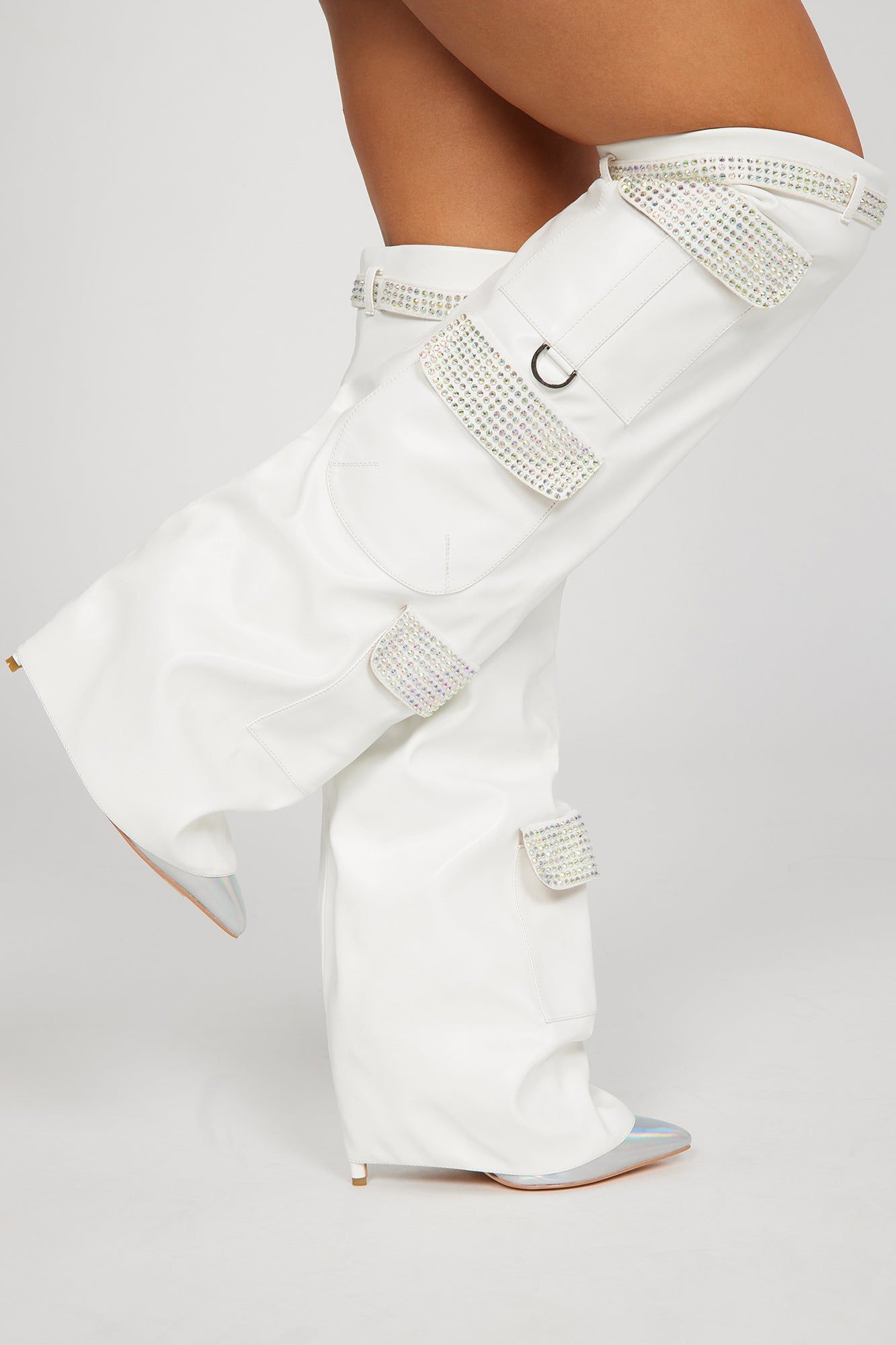 Don't Miss Out Over The Knee Boots - White sold by Fashion Nova product image thumbnail 3