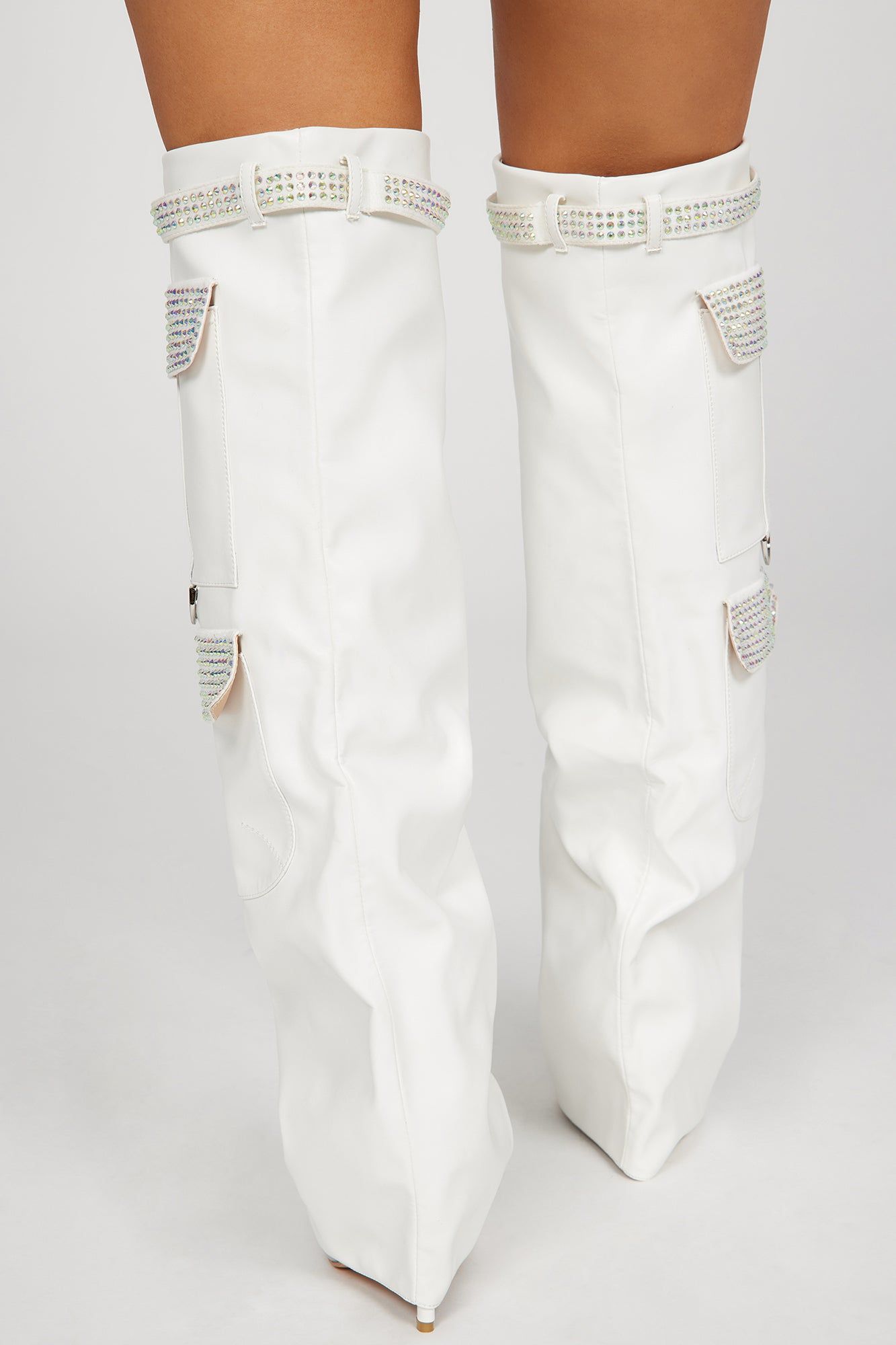 Don't Miss Out Over The Knee Boots - White sold by Fashion Nova product image thumbnail 4