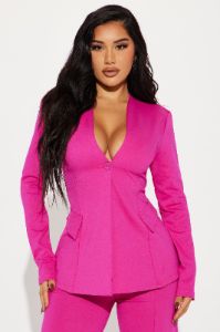 Believe It Blazer Pant Set - Pink sold by Fashion Nova