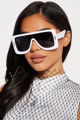 But They Might Be Sunglasses - White sold by Fashion Nova