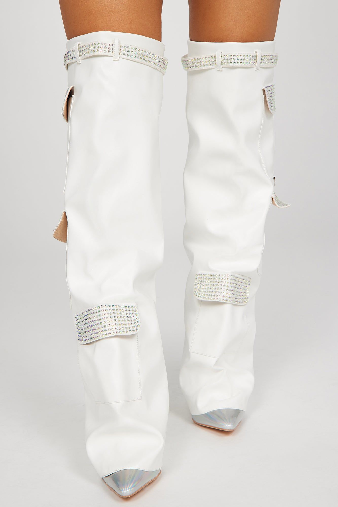 Don't Miss Out Over The Knee Boots - White sold by Fashion Nova product image thumbnail 2