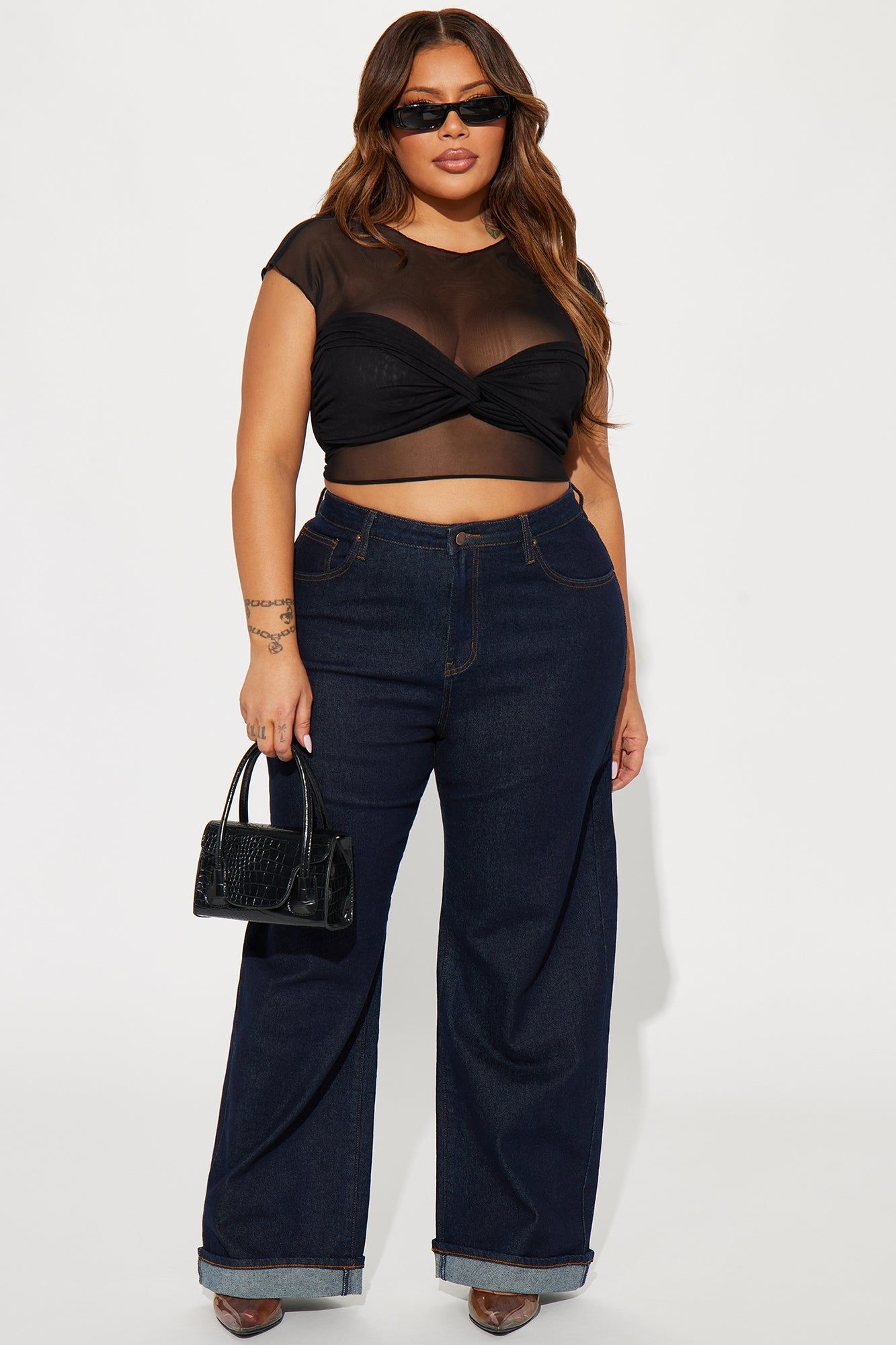 Natalie Mesh Top - Black sold by Fashion Nova product image thumbnail 5