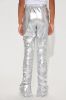 Mini Rock The Night Faux Leather Stacked Pant - Silver sold by Fashion Nova