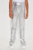 Mini Rock The Night Faux Leather Stacked Pant - Silver sold by Fashion Nova