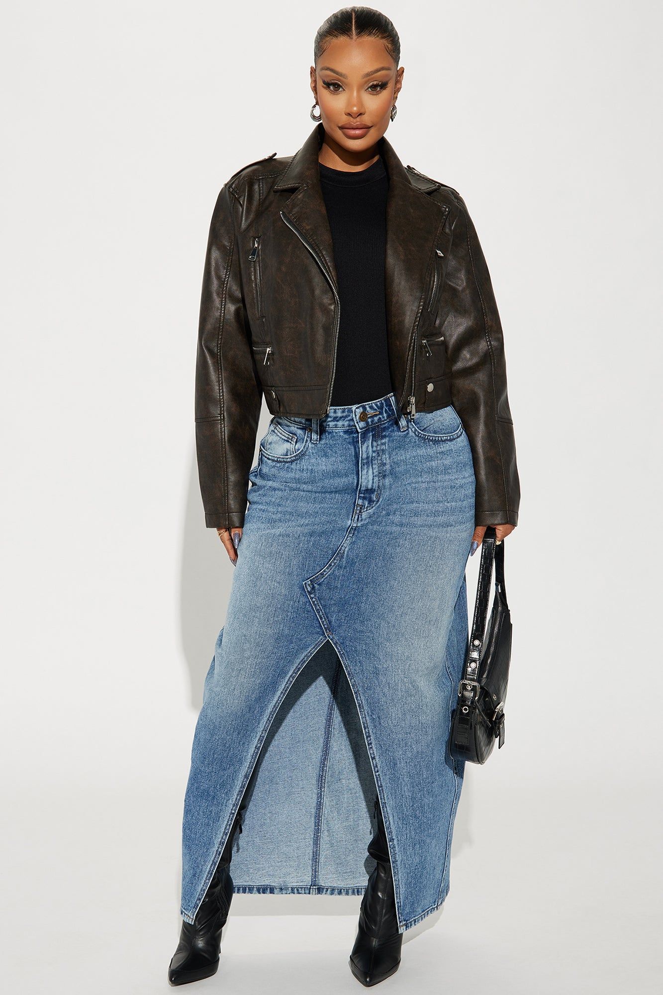 Staten Island Moto Jacket - Brown sold by Fashion Nova product image thumbnail 2