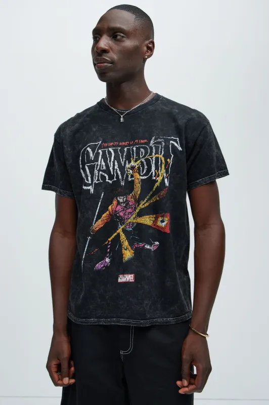 X Men Gambit Short Sleeve Tee - Black Wash sold by Fashion Nova