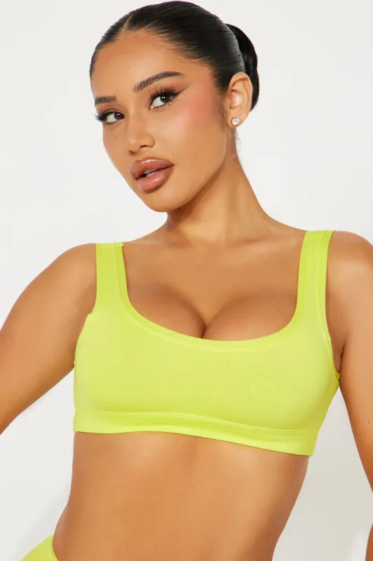 Light As A Feather Microfiber Tank Bralette - Lime sold by Fashion Nova