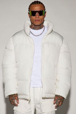 Nothing Compares Puffer Jacket - White sold by Fashion Nova