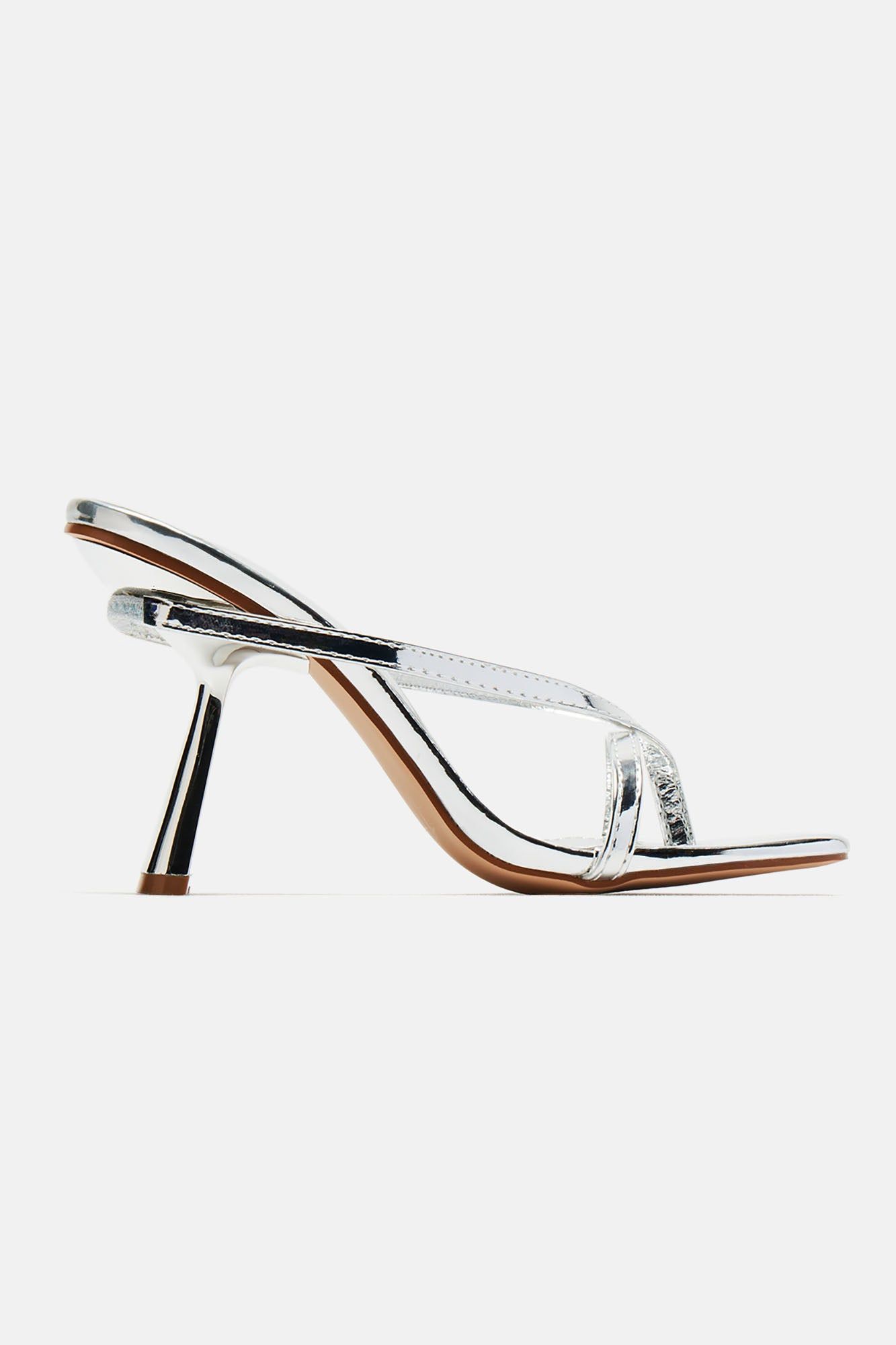 Never Lonely Heeled Sandals - Silver sold by Fashion Nova product image thumbnail 2
