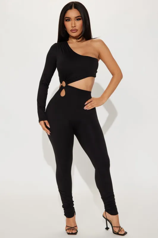 Kate Double Lined Jumpsuit - Black sold by Fashion Nova