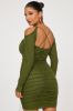Jessica Mesh Mini Dress - Olive sold by Fashion Nova