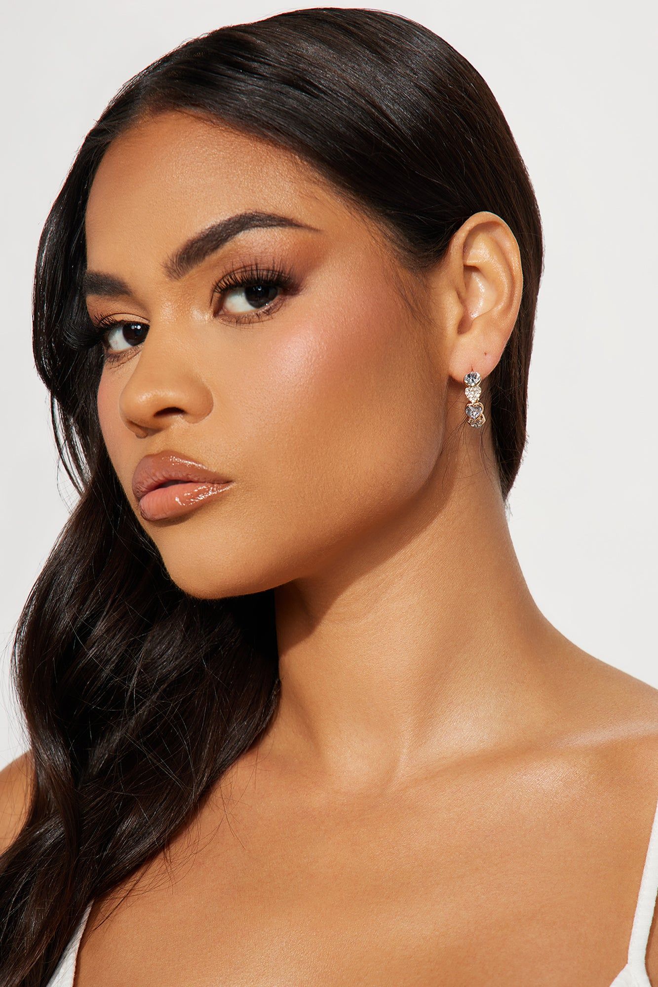Next Step Earrings - Gold/Clear sold by Fashion Nova product image thumbnail 2